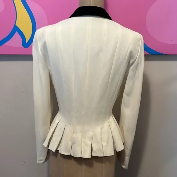 Moschino Cheap & Chic Ivory Peplum Jacket - Picture 7 of 15